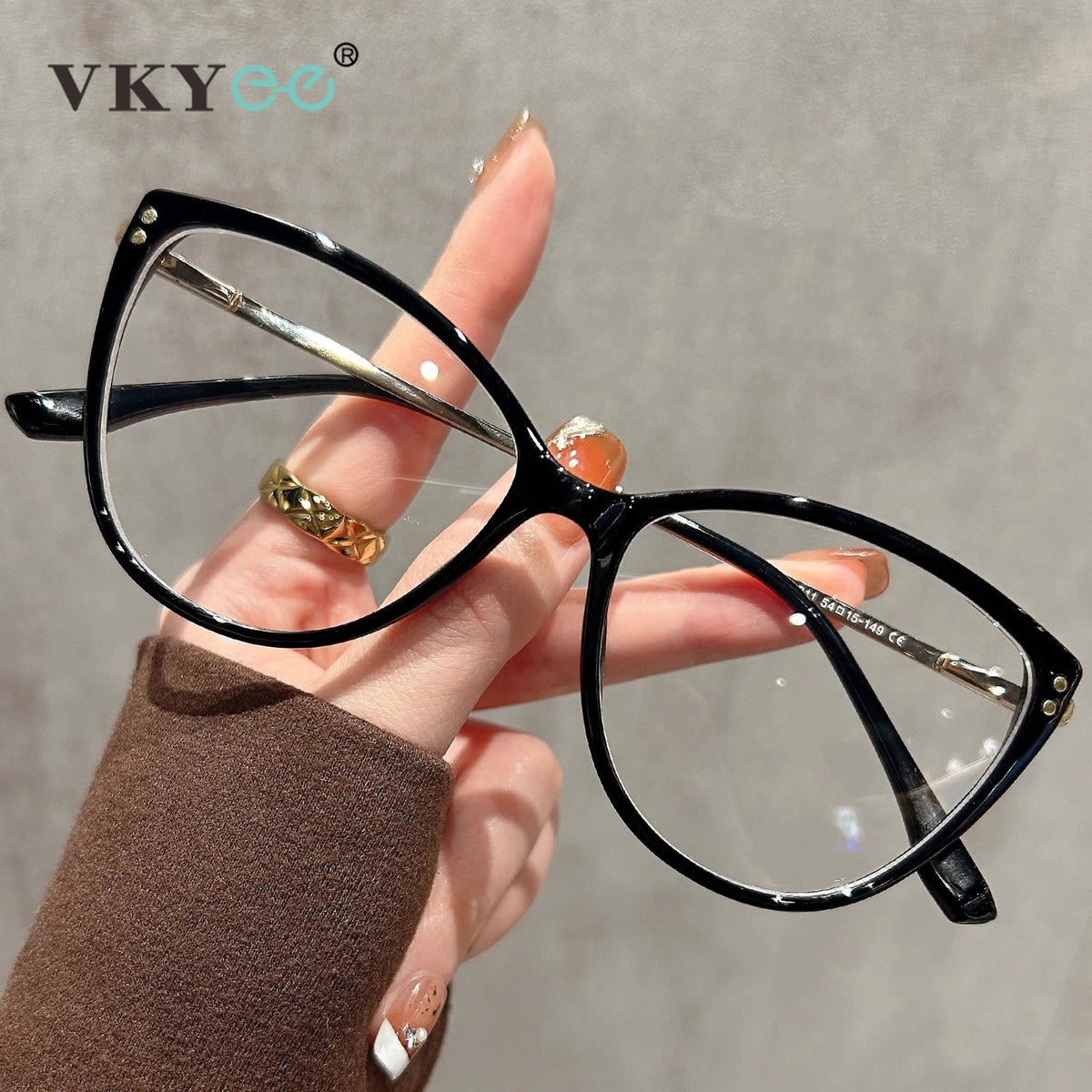 VICKY New Arrival Fashionable Cat-Eye Minimalist Design Women's Anti-blue Light Reading Glasses Custom Prescription Available