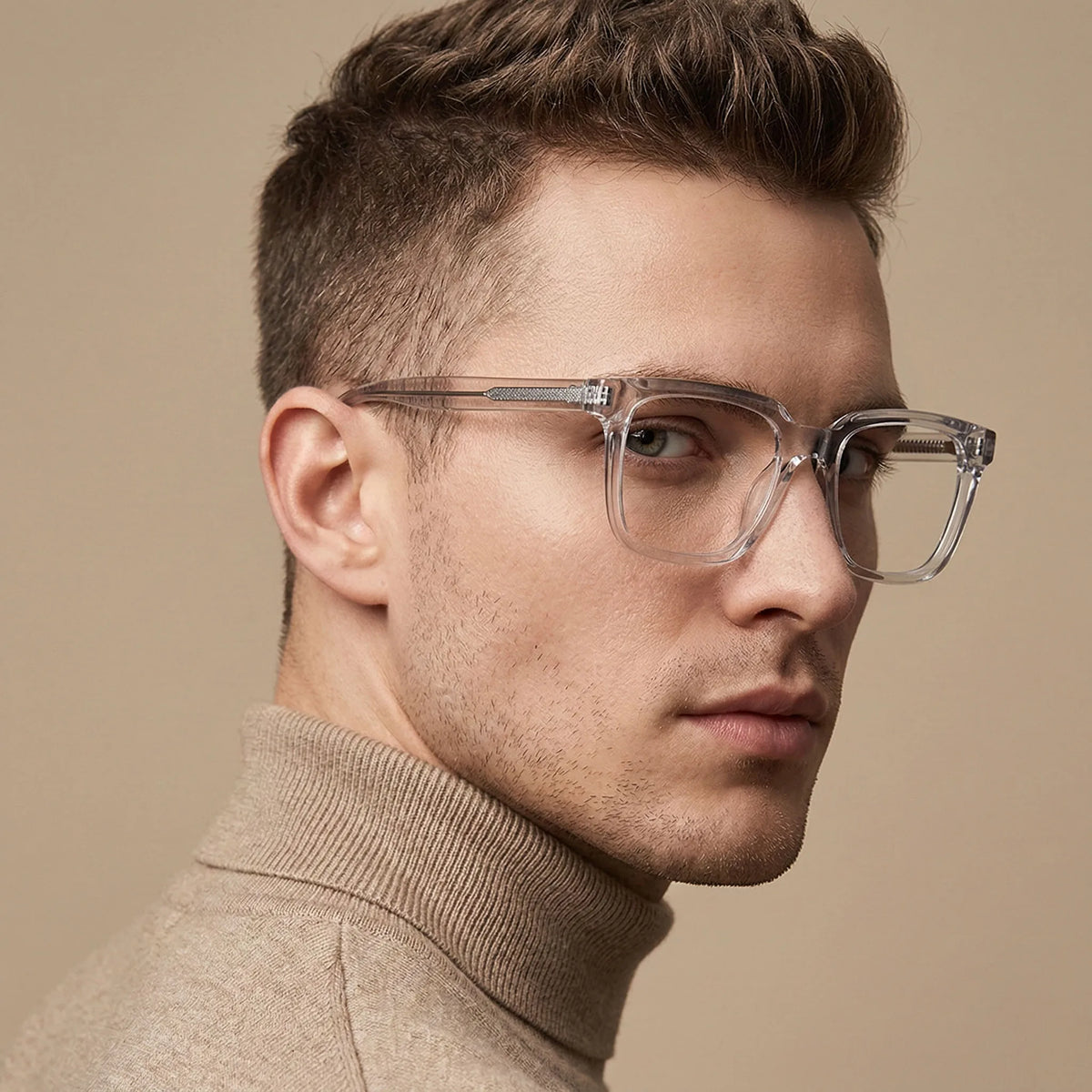 JMISUS Fashion Square Prescription Glasses Women Men Photochromic Progressive Myopia Optical Eyewear Lenses with Custom Recipe