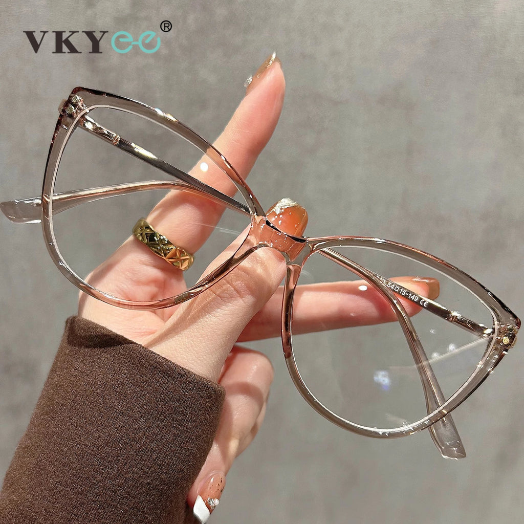VICKY New Arrival Fashionable Cat-Eye Minimalist Design Women's Anti-blue Light Reading Glasses Custom Prescription Available